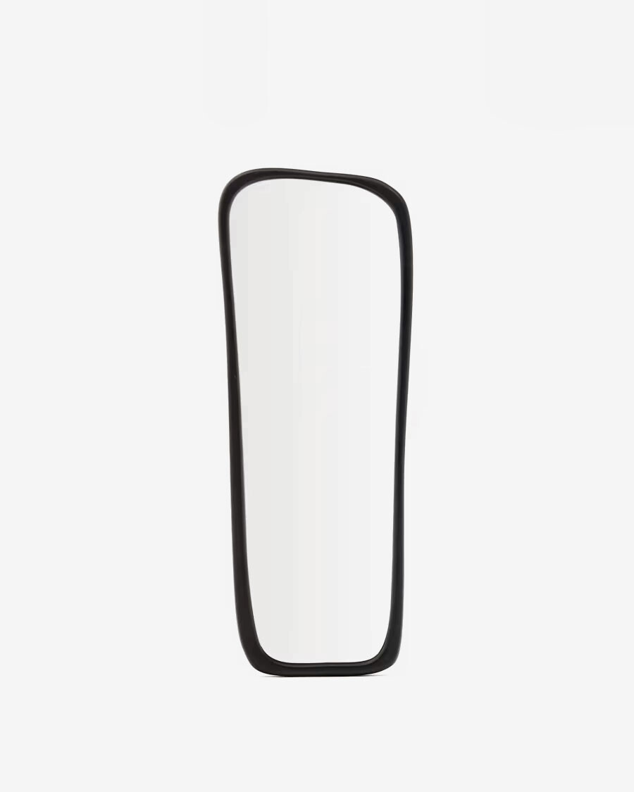 Espejo Alura de madera de teca negro 158 x 61 cm FSC