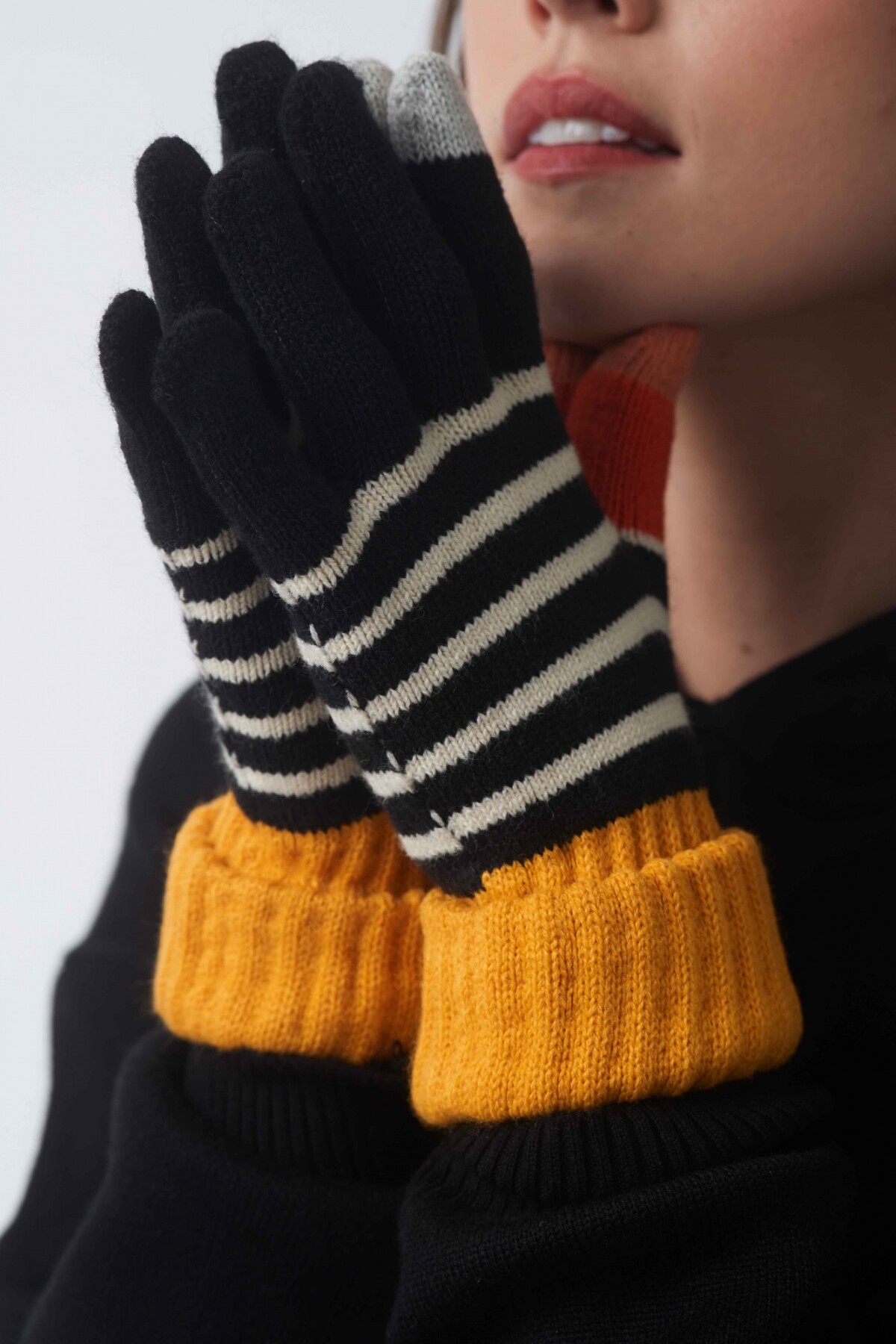 Guantes Stirling Negro Rayas