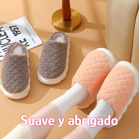 Pantufla de Felpa Super Abrigadas Antideslizante Unisex Gris Oscuro