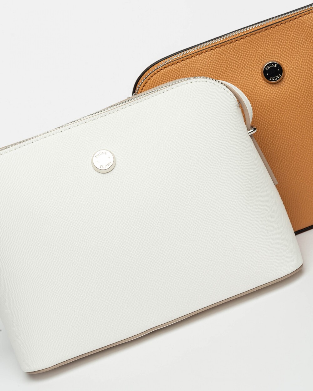 Bandolera Dyna En Efecto Cuero Blanco