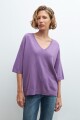 Sweater manga corta lavanda