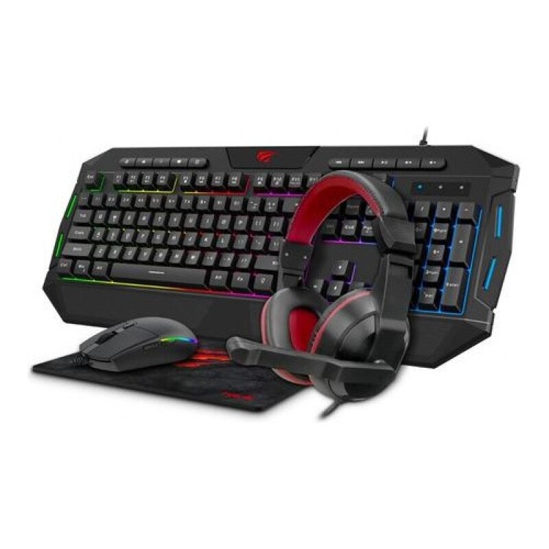 Combo Gamer Havit HV-KB501CM incluye teclado, mouse, auriculares y mousepad Combo Gamer Havit HV-KB501CM incluye teclado, mouse, auriculares y mousepad