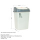 Tarro de residuos 10L con tapa vaivén BLANCO