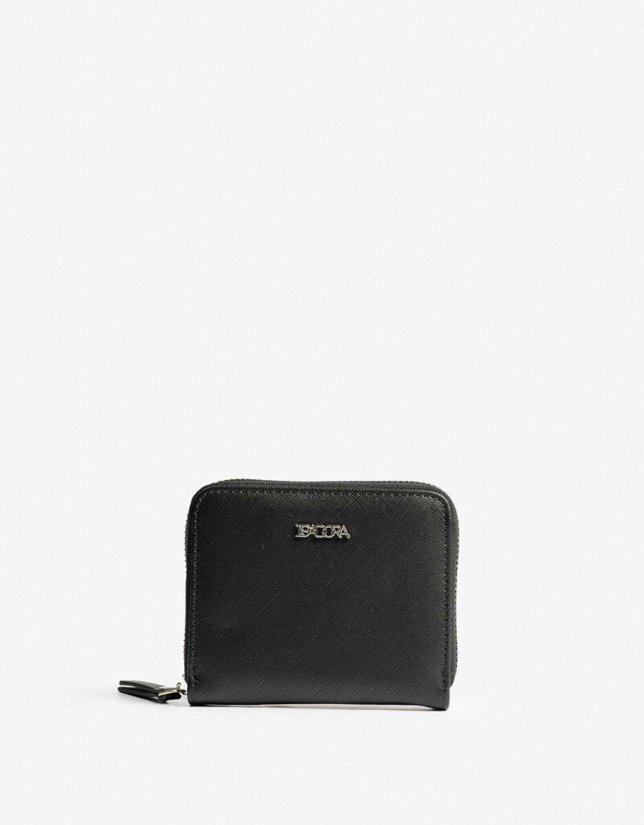 Billetera Con Cierre - Negro 