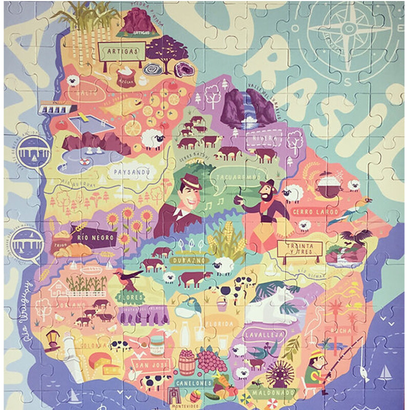 Puzzle Conociendo Uruguay 120 piezas Pika Puzzle Conociendo Uruguay 120 piezas Pika