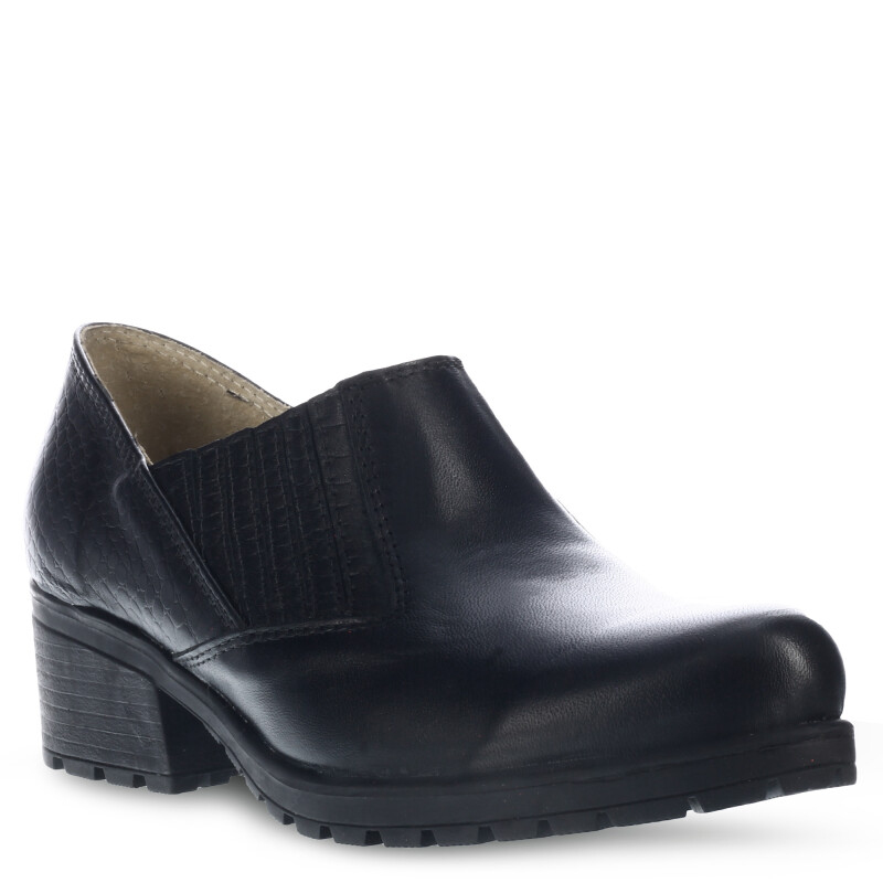 Zapatos de Mujer Lady Confort Casual C/Elastico Negro Croco