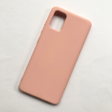 Protector de silicona para Samsung A71 rosado V01