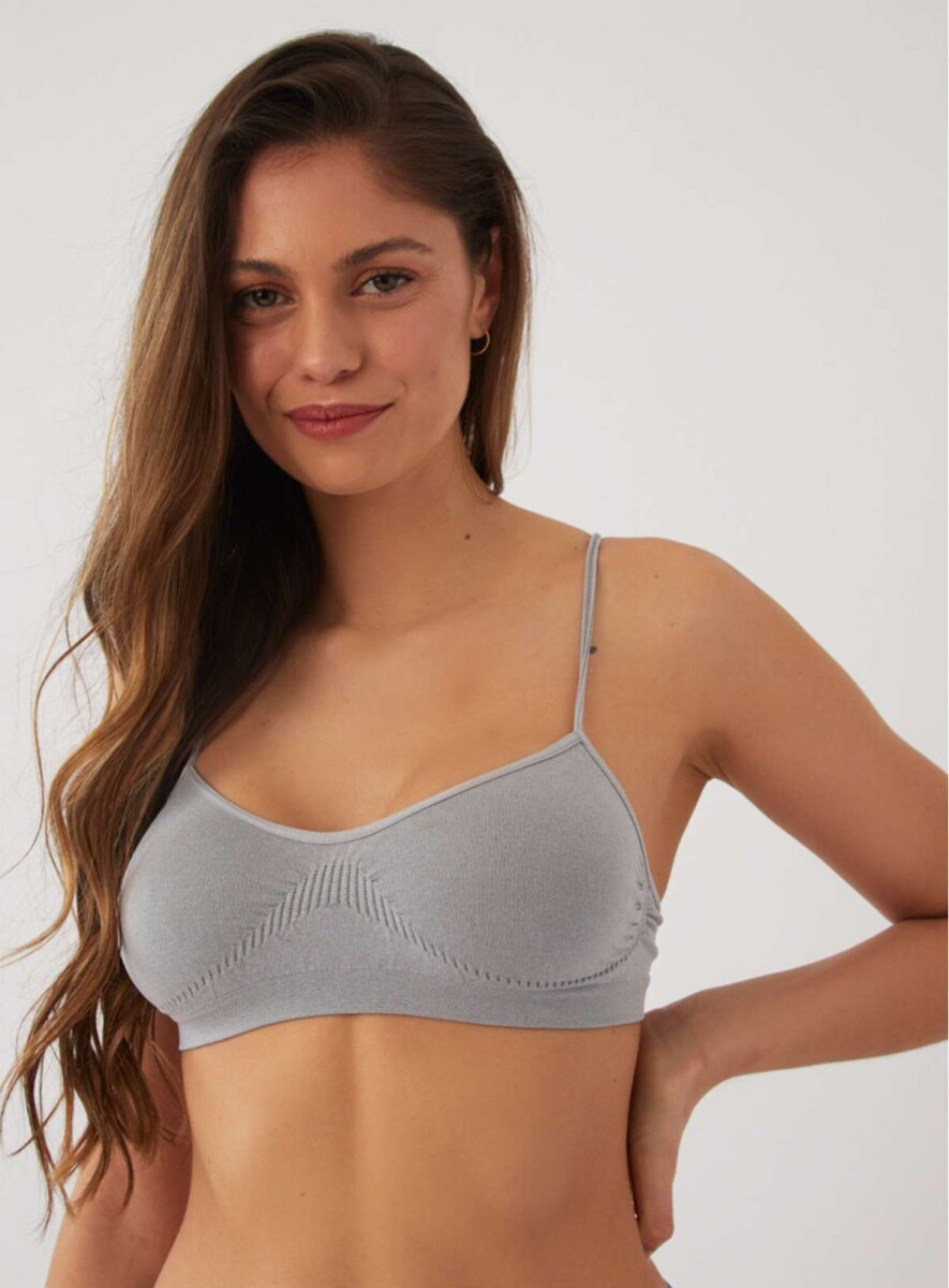 Soutien bretel fino prili - Gris claro 