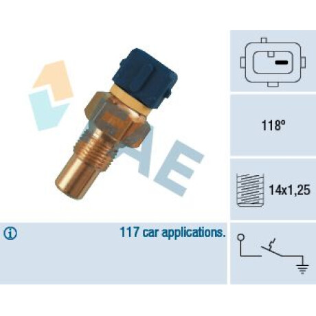BULBO INTERRUPTOR CITROEN - PEUGEOT TEMP AGUA AX ZX 106 SAXO XSARA 306 1T 118 GRADOS FAE BULBO INTERRUPTOR CITROEN - PEUGEOT TEMP AGUA AX ZX 106 SAXO XSARA 306 1T 118 GRADOS FAE
