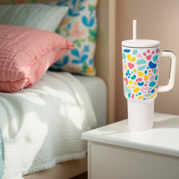 Vaso Térmico Metalico 1.2 Litros Diseño Sorbito Agua Cafe Ax Color Blanco