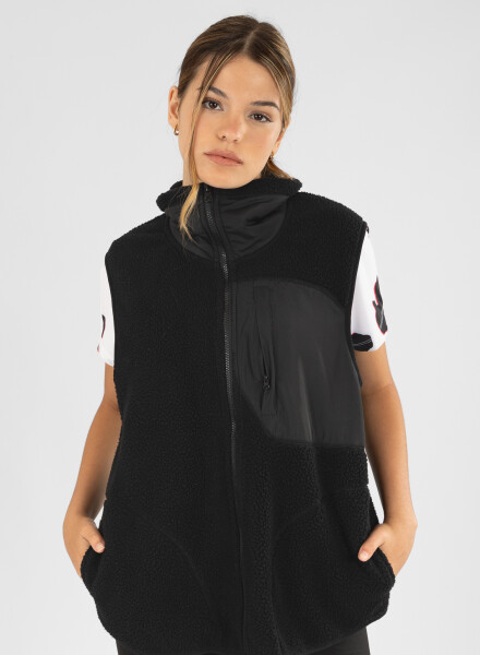Chaleco sherpa Negro