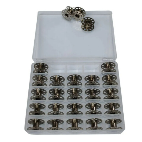 Bobina Portahilo Metal 25 U + Caja Organizador Maquina Coser Bobina Portahilo Metal 25 U + Caja Organizador Maquina Coser