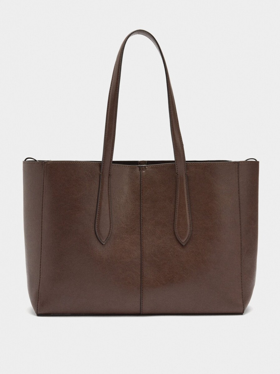 Bolso Shopper Liso - marron 