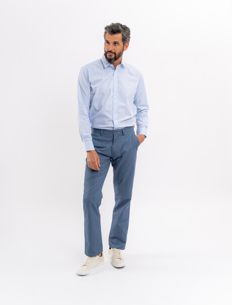 Pantalon chino azul piedra