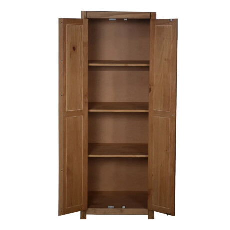 Ropero Armario 2 Puertas Estantes Multiuso Madera Maciza MADERA