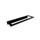 Toallero Recto Corto Metal Acero Inoxidable Negro Mate