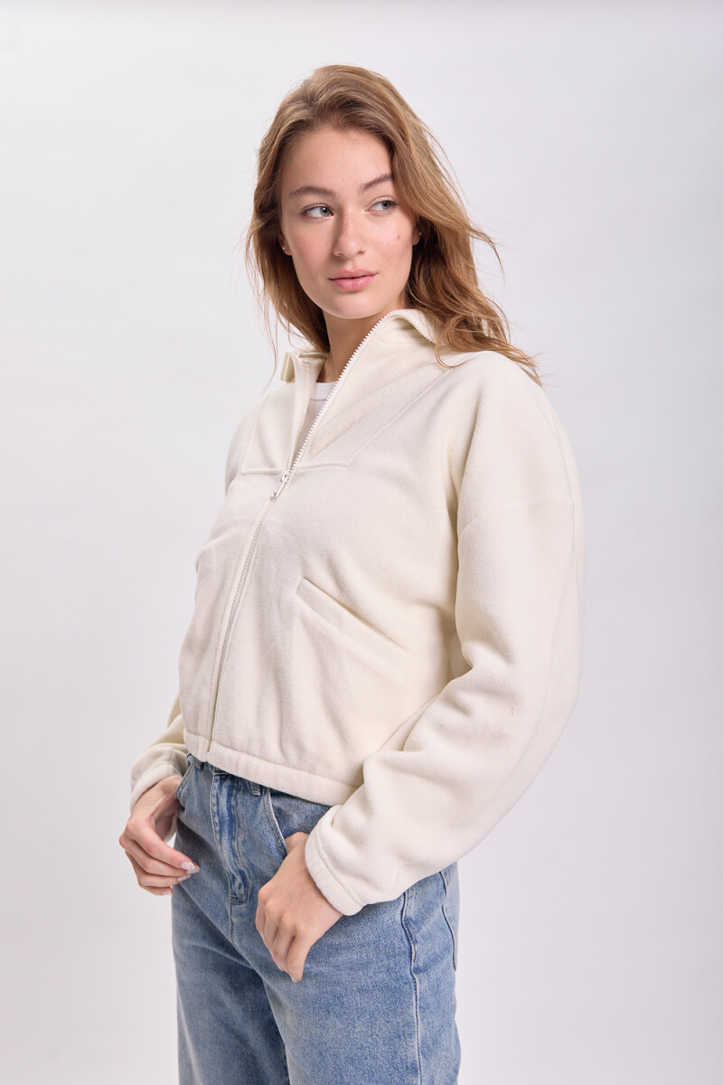 Campera polar Crudo