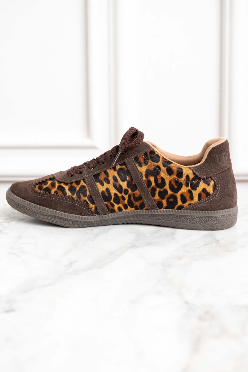 Zapatilla Animal Print Marrón