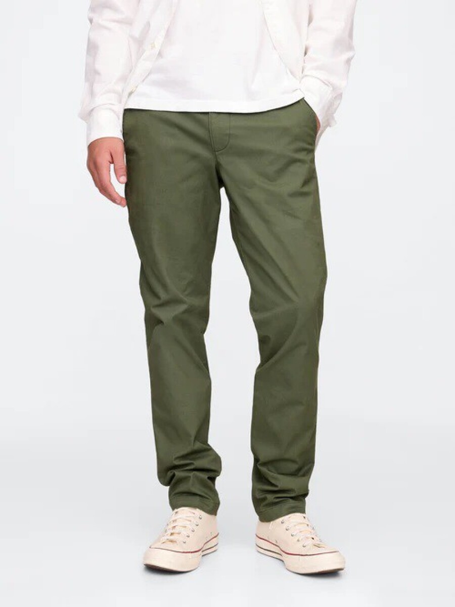 V-ESSENTIAL KHAKI SLIM FIT - Thyme 19-0309 Tcx 