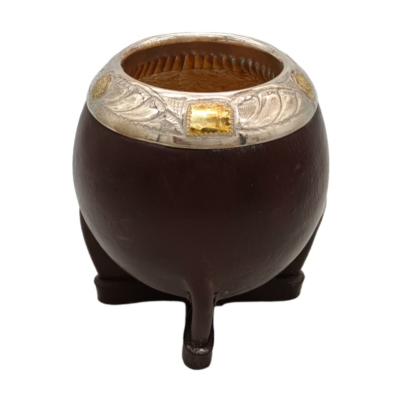 MATE TORPEDO PLATA Y ORO 17 Marrónuniforme