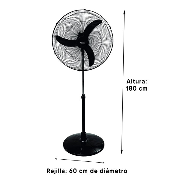 Ventilador De Pie Industrial Microsonic 100 W VENTILADOR PIE MICROSONIC VPIN1502