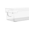 Caja cesto organizador plástico transparente 30x10x7 cm OU Caja Cesto Organizador Plástico Transparente 30x10x7 Cm Ou