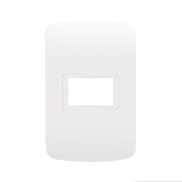 Plaqueta para 1 módulo blanca c/ bastidor, Atenea M48630
