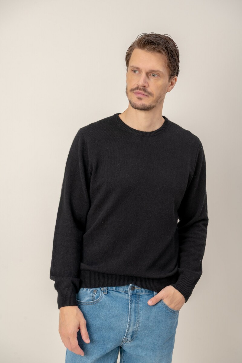 Sweater base Lana Lambswoll - Negro 
