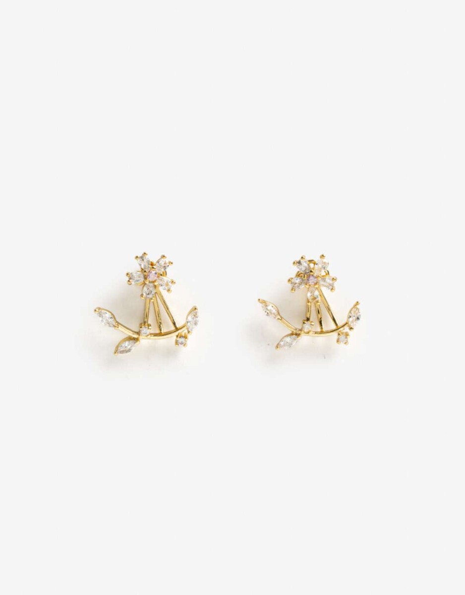 Aros Pasantes Con Dijes - Dorado 
