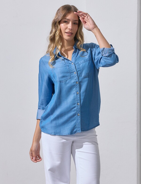 Camisa Lyocell Bolsillos JEAN
