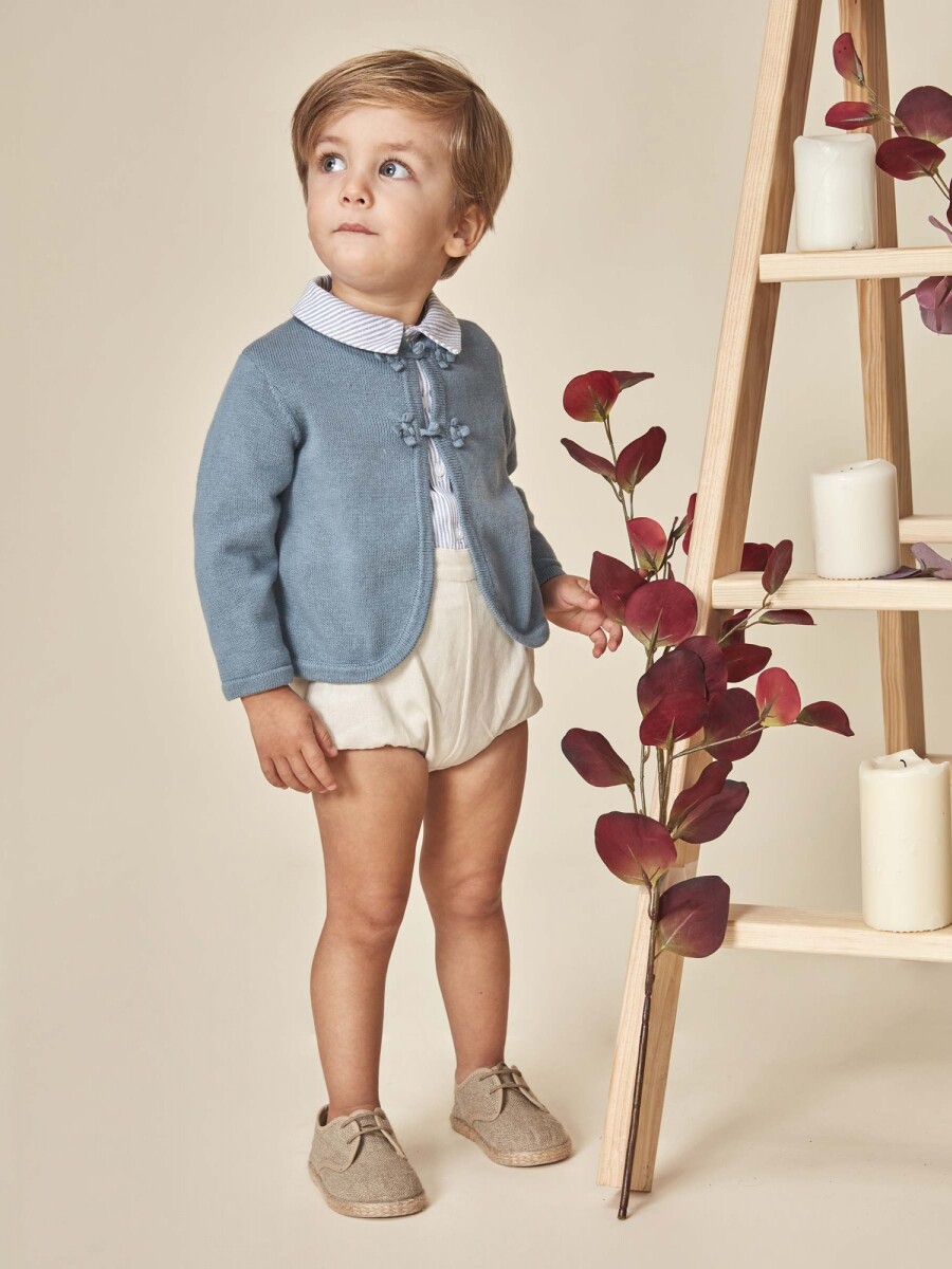 Chaqueta Boton Especial Gris
