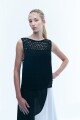 Top en crochet negro