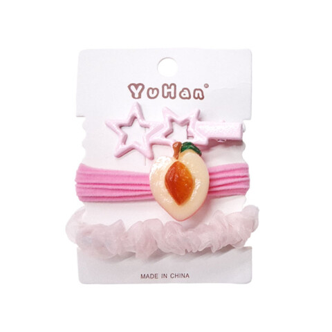 Broche pinza colitas para el cabello 3 pcs frutas Broche Pinza Colitas Para El Cabello 3 Pcs Frutas