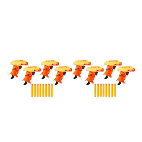 Set de 8 Pistolas de Dardos Nerf Alpha Strike Stinge Naranja