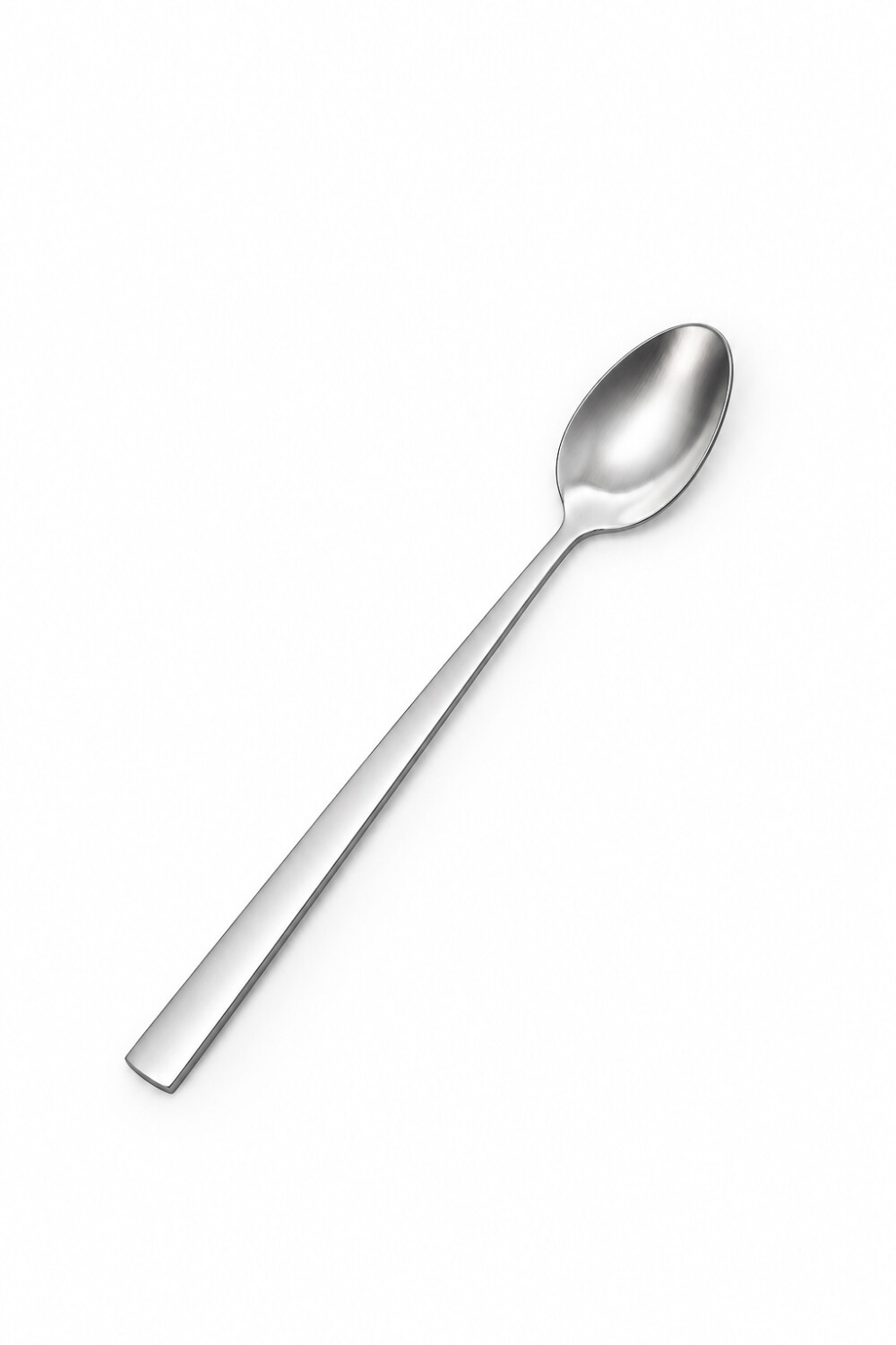 Cuchara Asher Mango Largo Set 4 Un. Plateado Brillante Color Unico