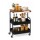 Carrito Organizador Multiuso C/Mesa 3Niv Con Ruedas 360 Negro