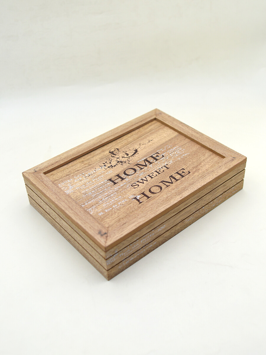 Caja De Te Madera Deco 12 Comp. Diseño A Elección