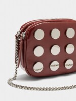 Bolso Bandolera Con Detalles Metálicos rojo