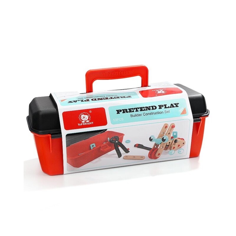 Caja de herramientas de juguete Top Bright con accesorios Caja de herramientas de juguete Top Bright con accesorios