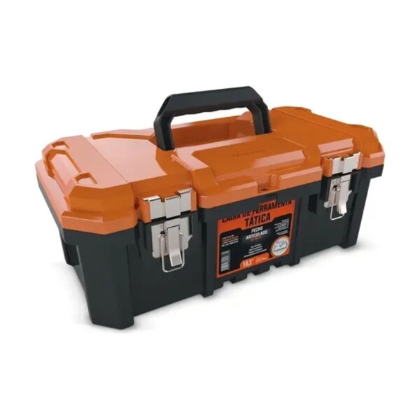 CAJA DE HERRAMIENTAS METAL METASUL NARANJA Y NEGRA 18,3" Caja De Herramientas Metal Metasul Naranja Y Negra 18,3"