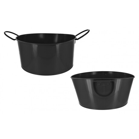 Balde de metal negro para botellas 30x14cm Balde de metal negro para botellas 30x14cm