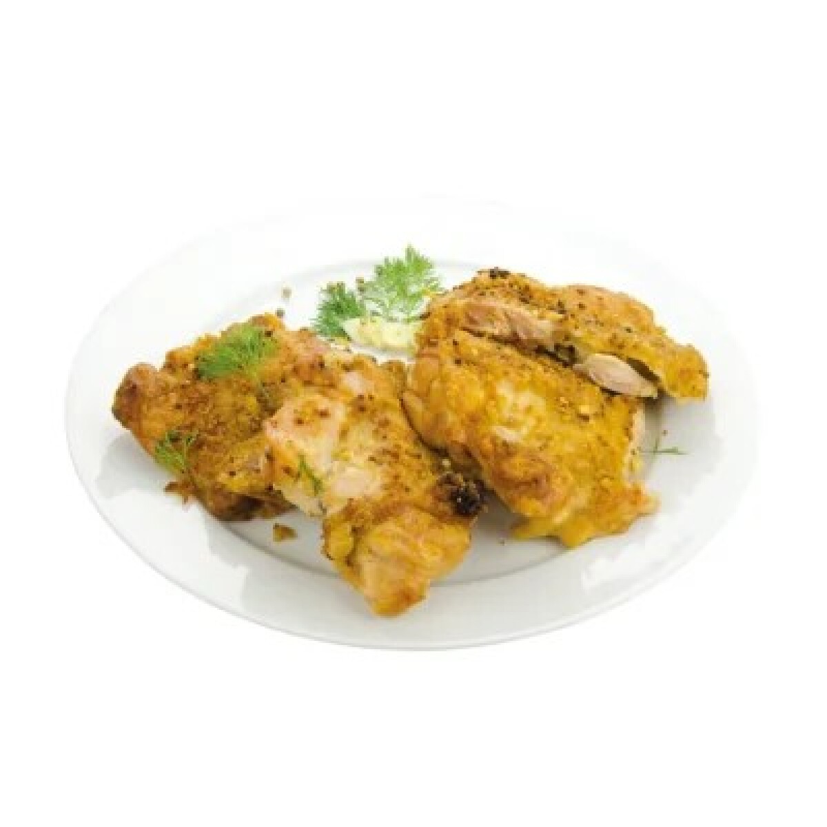 Muslo deshuesado a la manteca y ajo 