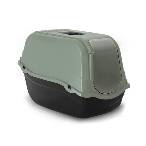 Baño Gato Sanitario Arenero Cerrado Con Filtro Olor Litera Color Variante Verde