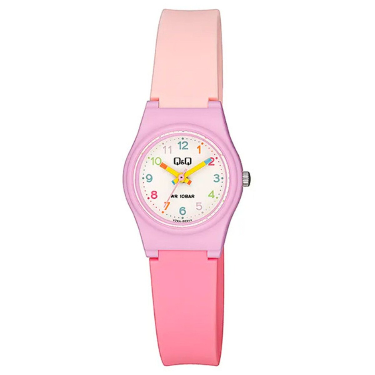 Reloj Q&q Análogo para niños - rosa claro y oscuro 