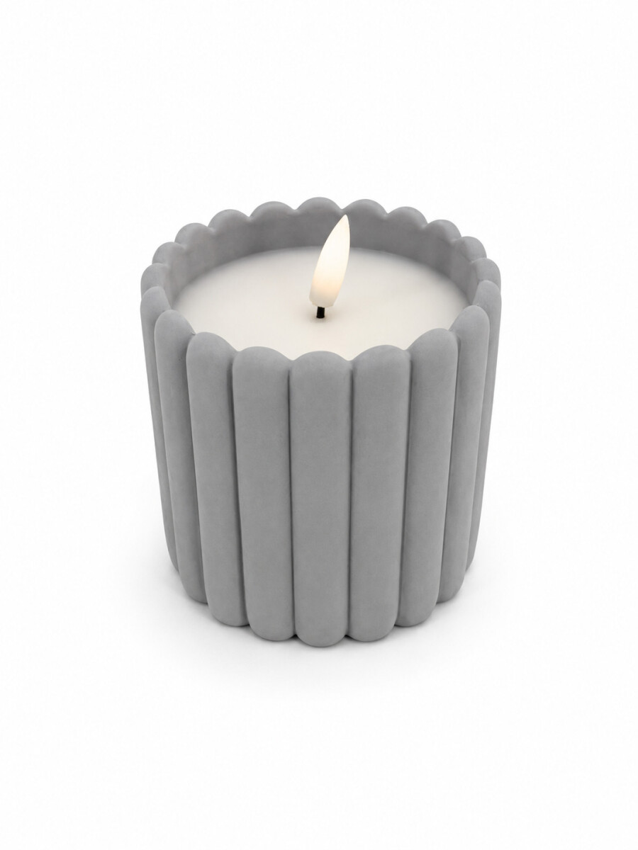 VELA LED DECORATIVA - GRIS 