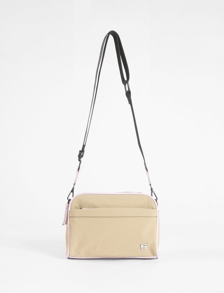 Bandolera doble cierre - beige 