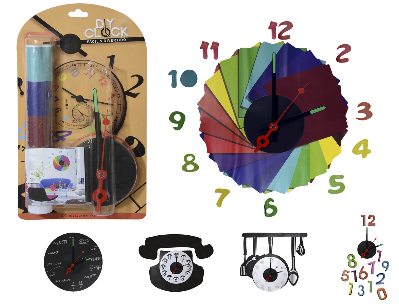 RELOJ STICKER DE PARED 12395 Q30 