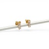 Caravanas Trinity de oro- Oro bajo - Zirconia- CA8147 conpiedra
