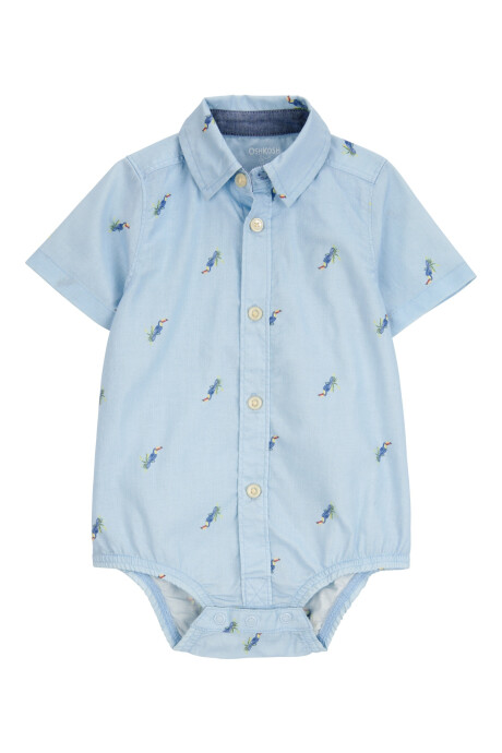 Body tipo camisa, de algodón, diseño tucán Sin color