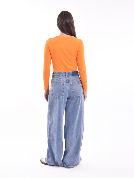 REMERA BASICA POLONIO MIX NARANJA